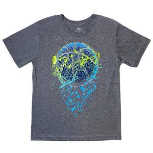 Tek Gear Boy's Short Sleeve Gray T-Shirt Sports Theme Size L